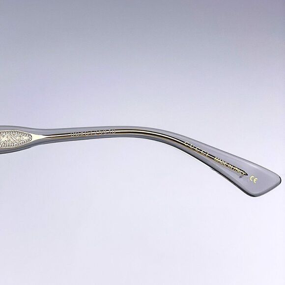 NEW Gucci GG0184O 005 Unisex Square Gray Clear Gold Eyeglasses - Picture 13 of 14